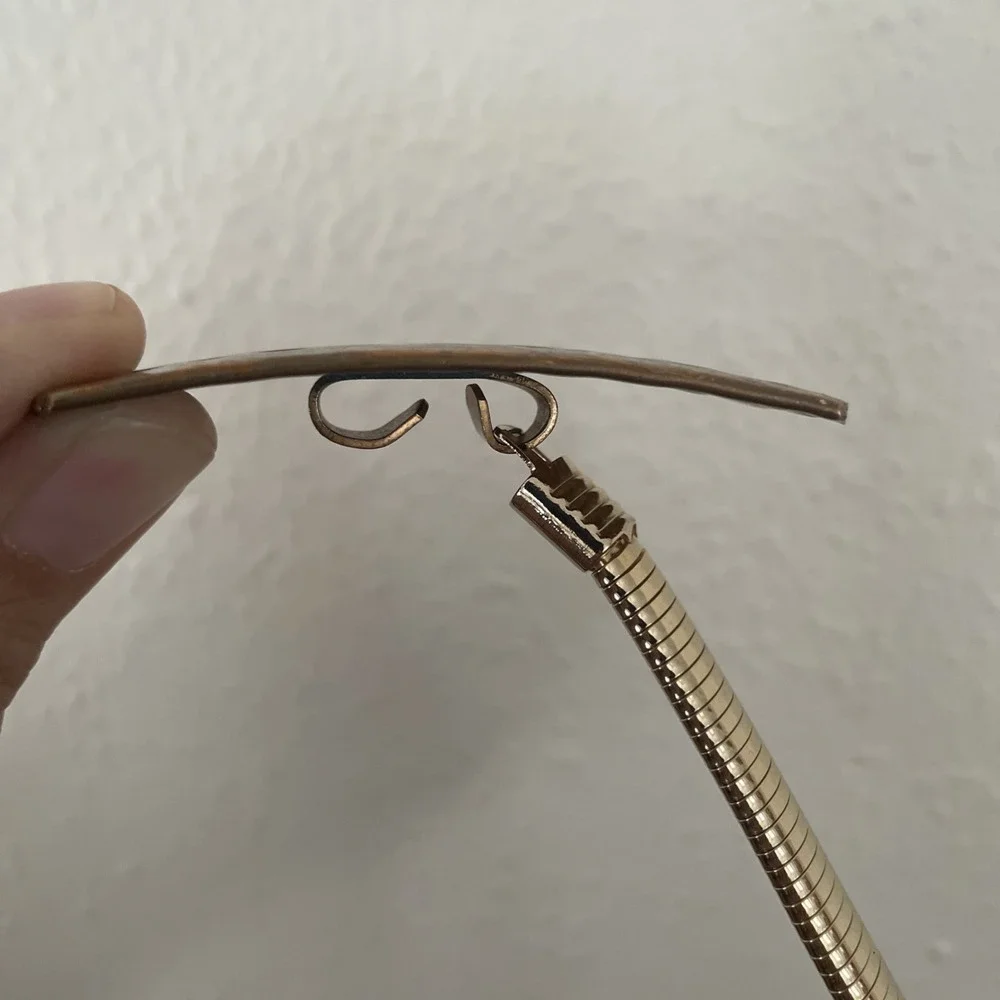 Vintage Gold Tone‎ Omega Chain Stretch Metal Belt 29